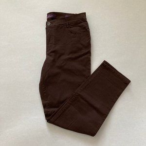 NWT Gloria Vanderbilt Brown Skinny Ankle Jeans